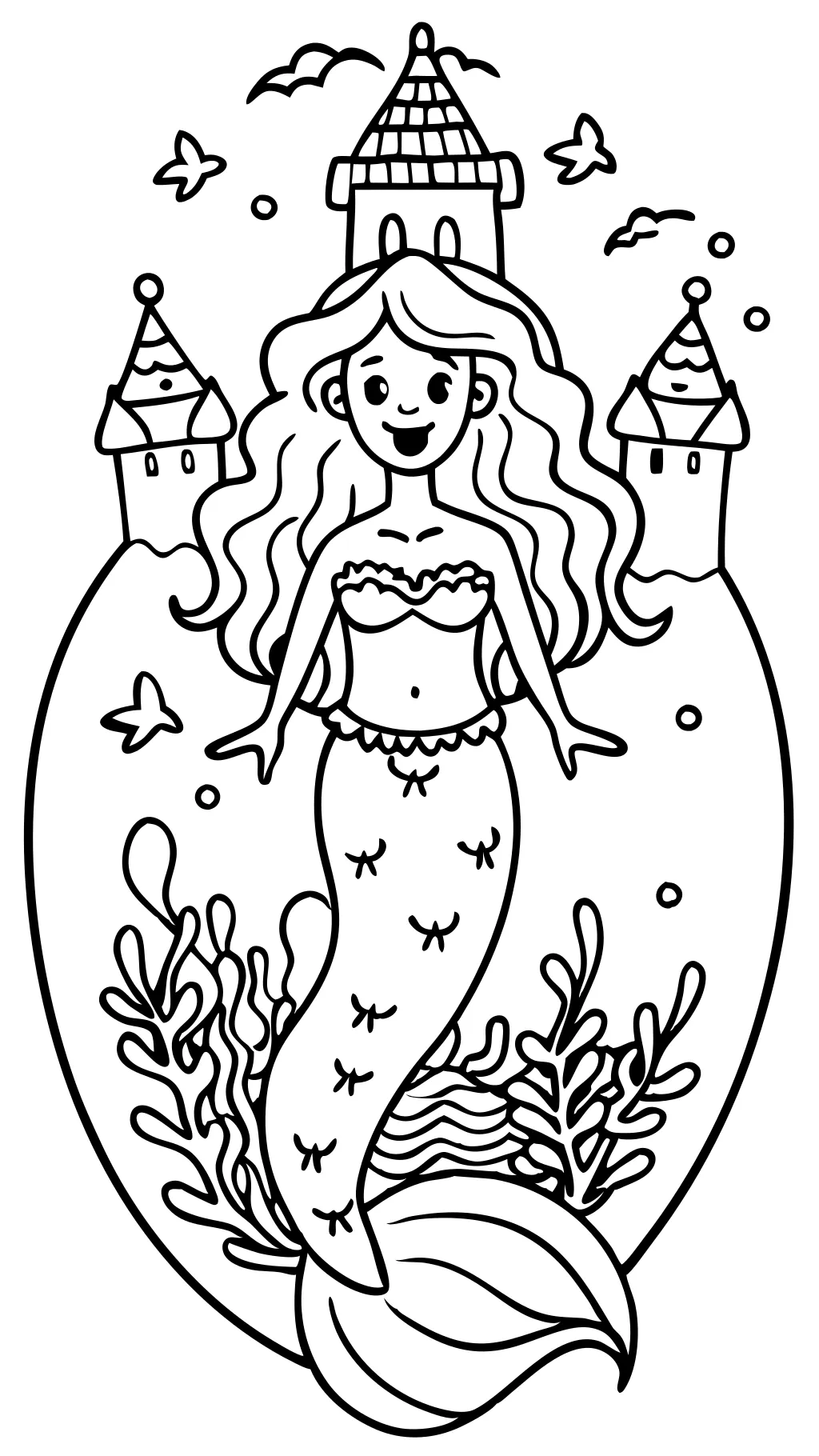 coloriage sirène